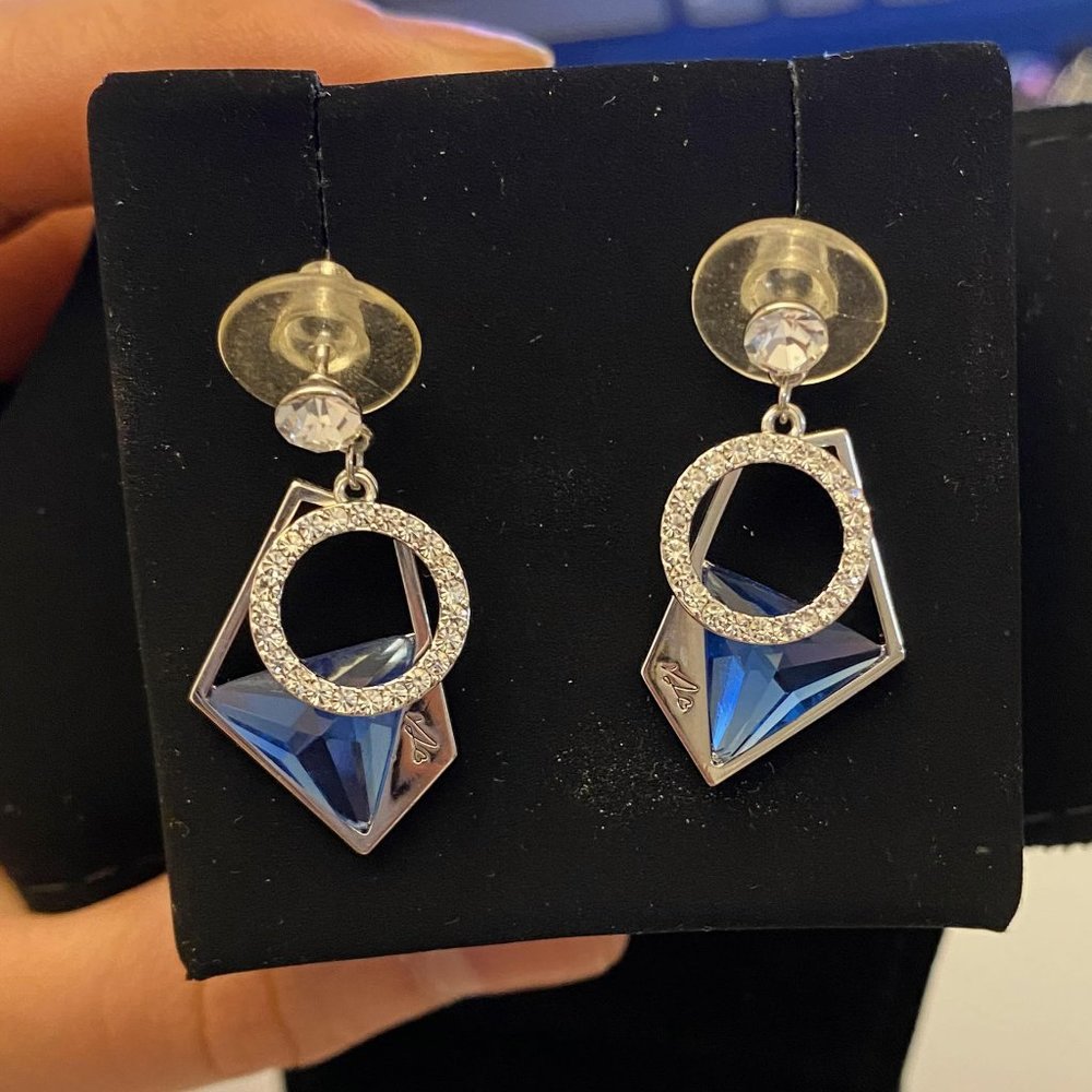 Blue Gem Earrings